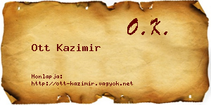Ott Kazimir névjegykártya